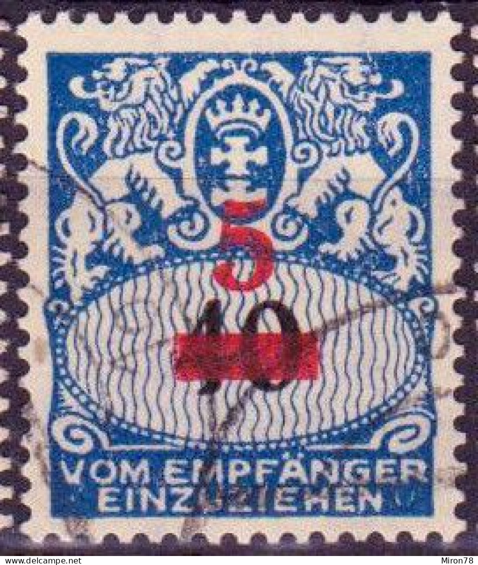 Stamps Danzig 1932 POSTAGE DUE STAMPS 5pf On 40(pf)  USED Lot27 - Portomarken