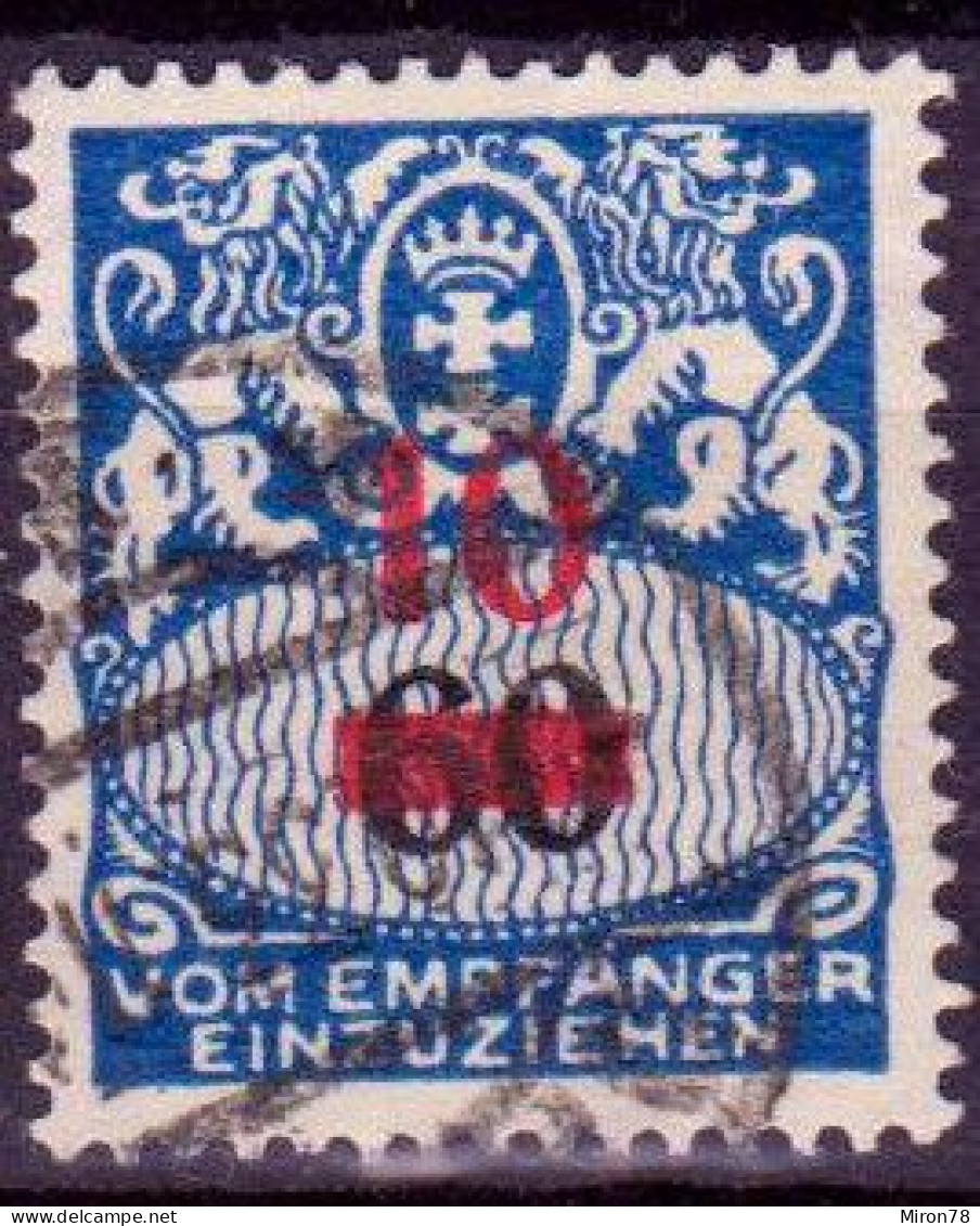 Stamps Danzig 1932 POSTAGE DUE STAMPS 10pf On 60(pf)  USED Lot29 - Segnatasse