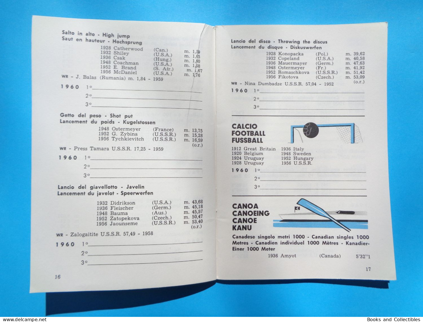 Z-1220 * Booklet 64 Pages SHELL, Winners Of The Olympic Games 1896-1960, OLIMPIADE ROMA 1960 - Boeken