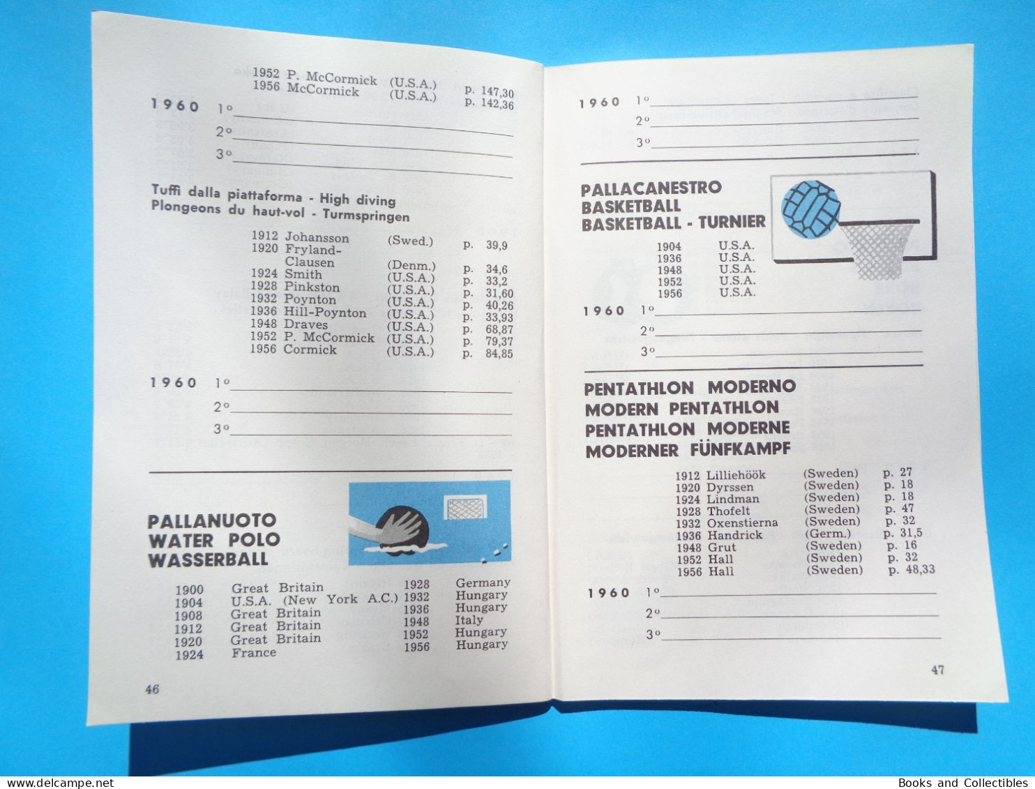 Z-1220 * Booklet 64 pages SHELL, Winners of the Olympic Games 1896-1960, OLIMPIADE ROMA 1960