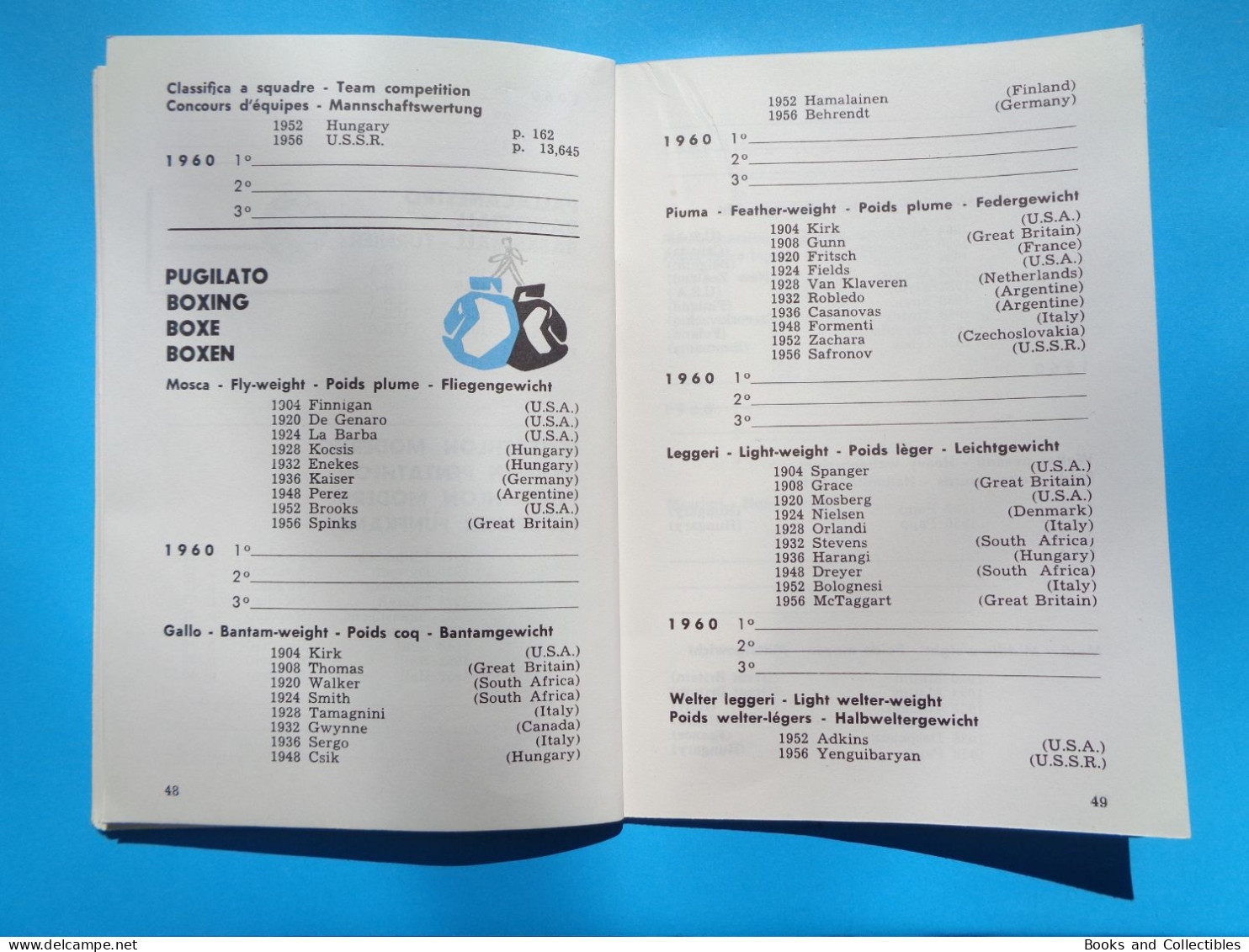 Z-1220 * Booklet 64 pages SHELL, Winners of the Olympic Games 1896-1960, OLIMPIADE ROMA 1960