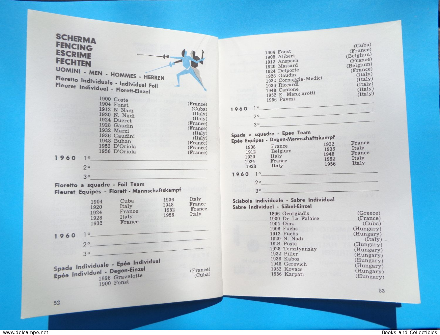 Z-1220 * Booklet 64 pages SHELL, Winners of the Olympic Games 1896-1960, OLIMPIADE ROMA 1960