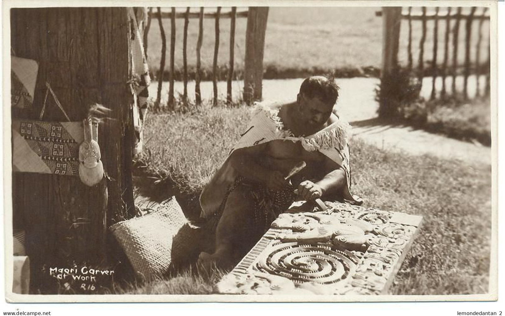 Maori Carver At Work - New Zealand