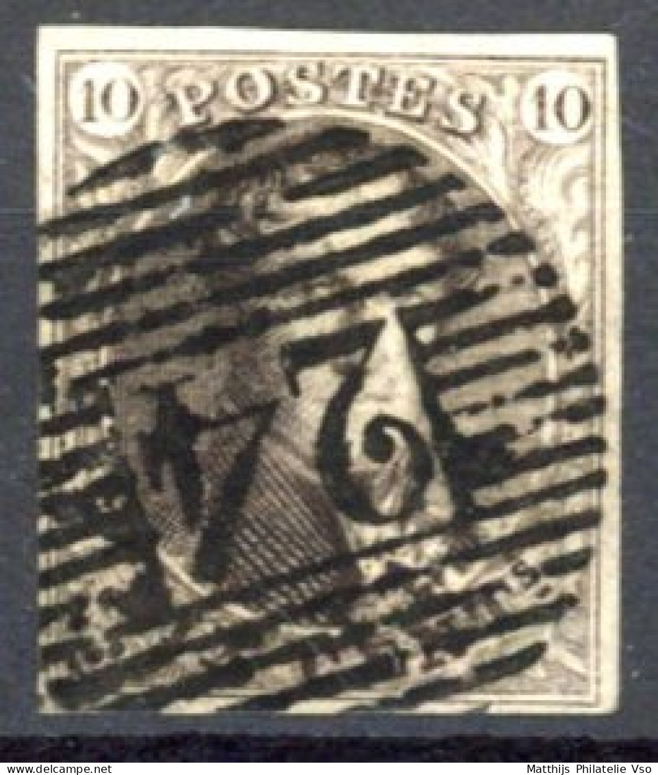 [O SUP] N° 3, Belles Marges - Obl Centrale 'P24' Bruxelles - Cote: 115€ - 1849-1850 Medallones (3/5)