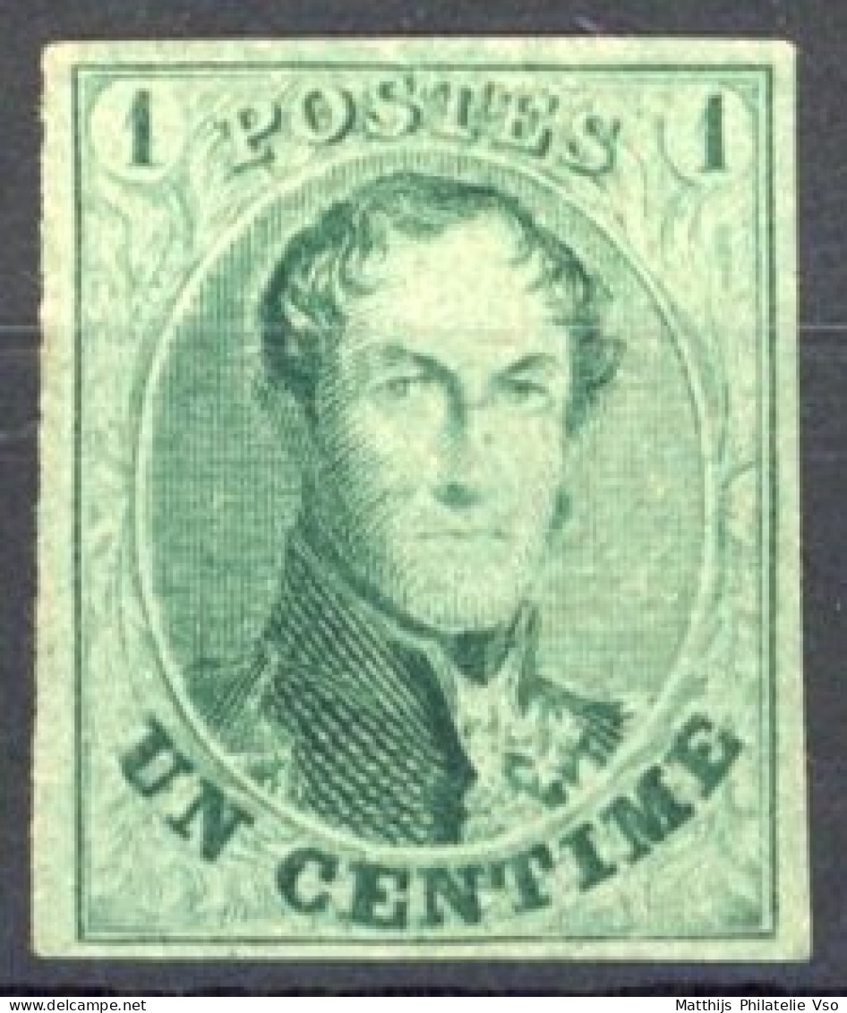 [* SUP] N° 9a, 1c Vert Pâle, Belles Marges Régulières - Pleine Gomme Originale. Superbe - Cote: 660€ - 1858-1862 Médaillons (9/12)