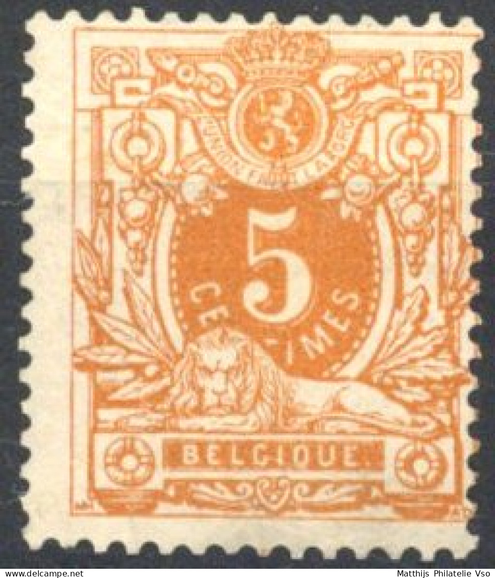 [** SUP] N° 28B, 5c Ocre-rouge Vif - Fraîcheur Postale - Cote: 575€ - 1869-1883 Léopold II