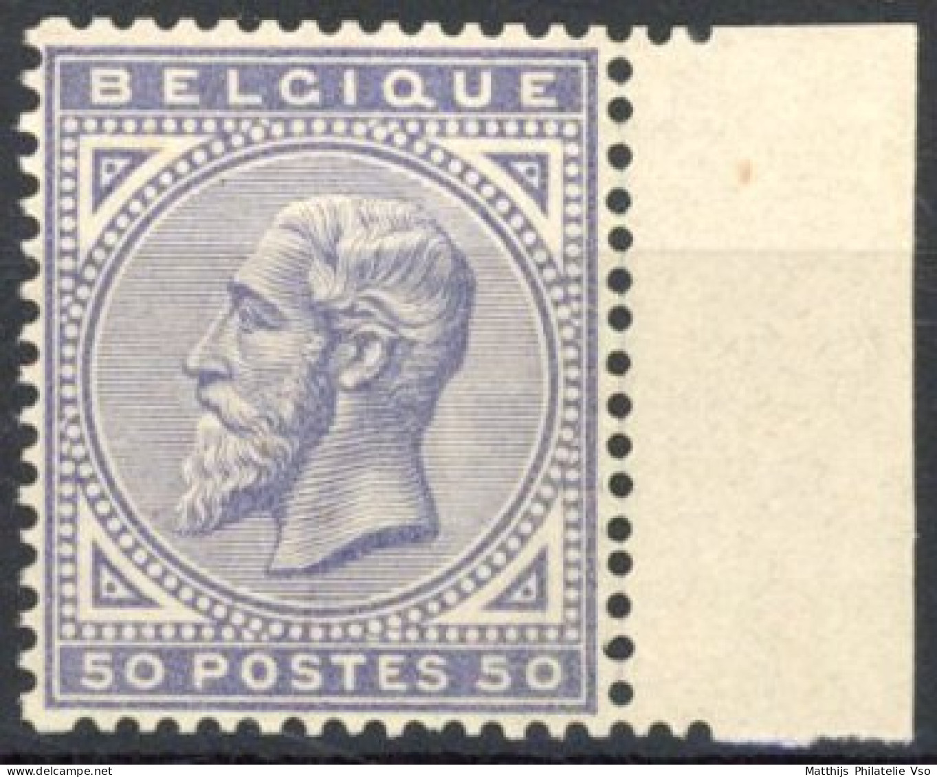 [** SUP] N° 41, 50c Violet Pâle - Fraîcheur Postale Et Bdf - Cote: 1380€ - 1869-1883 Leopold II.