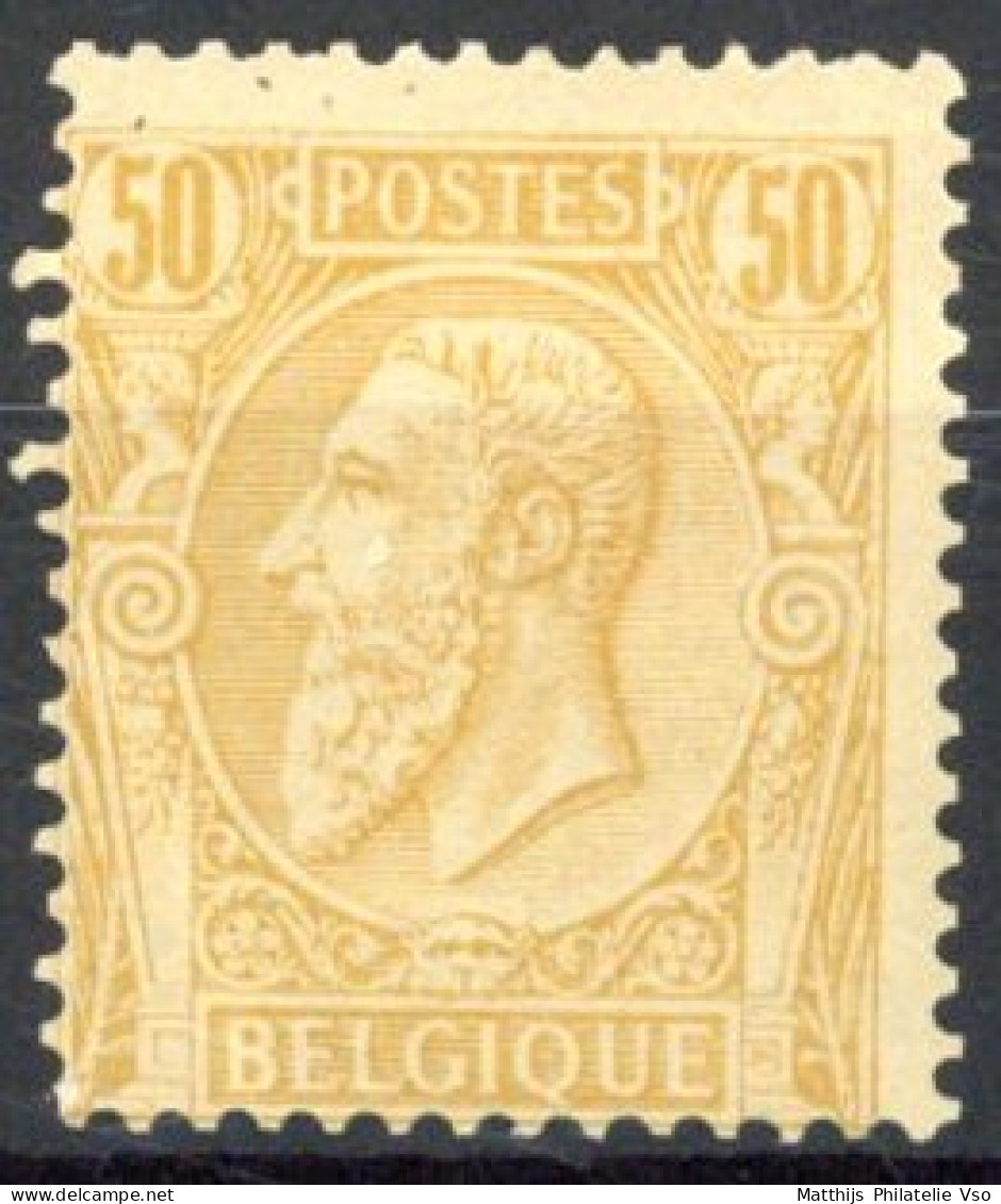 [** SUP] N° 50, 50c Ocre/jaunâtre - Fraîcheur Postale - Cote: 50€ - 1884-1891 Leopoldo II