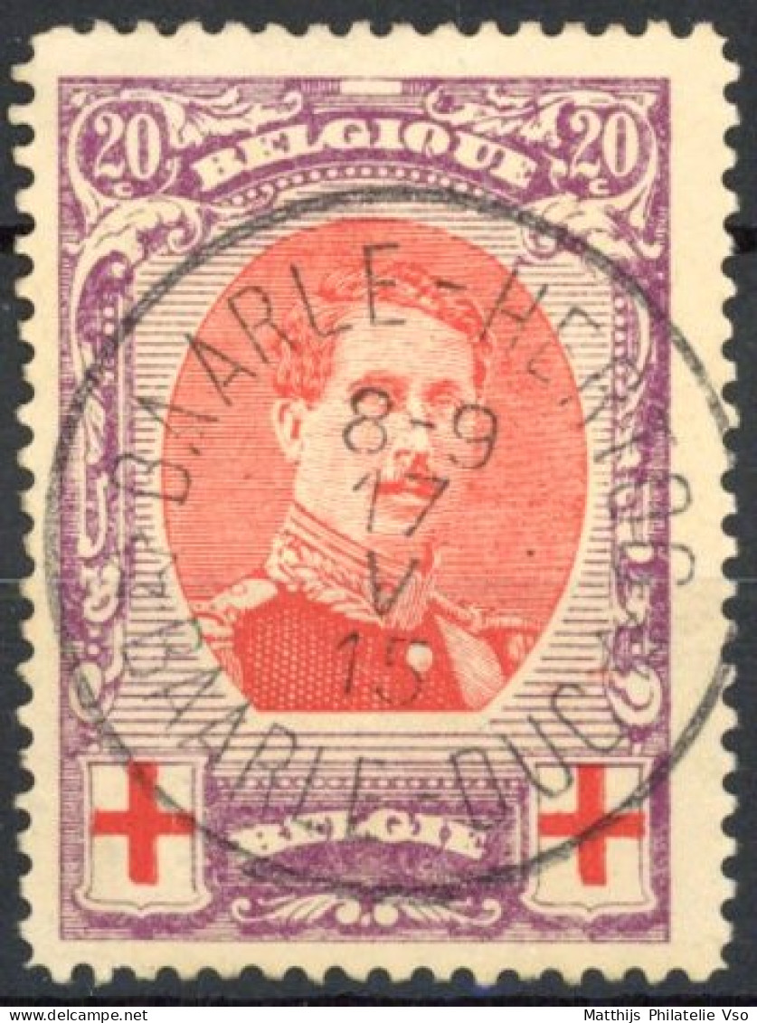 [O SUP] N° 134A, Dentelure 12 - Obl Centrale - Cote: 45€ - 1914-1915 Rode Kruis