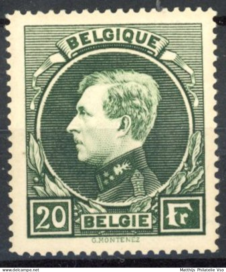 [** SUP] N° 290B, 20F Vert Foncé, Bon Centrage - Fraîcheur Postale. LUXE - Cote: 1050€ - 1929-1941 Grand Montenez