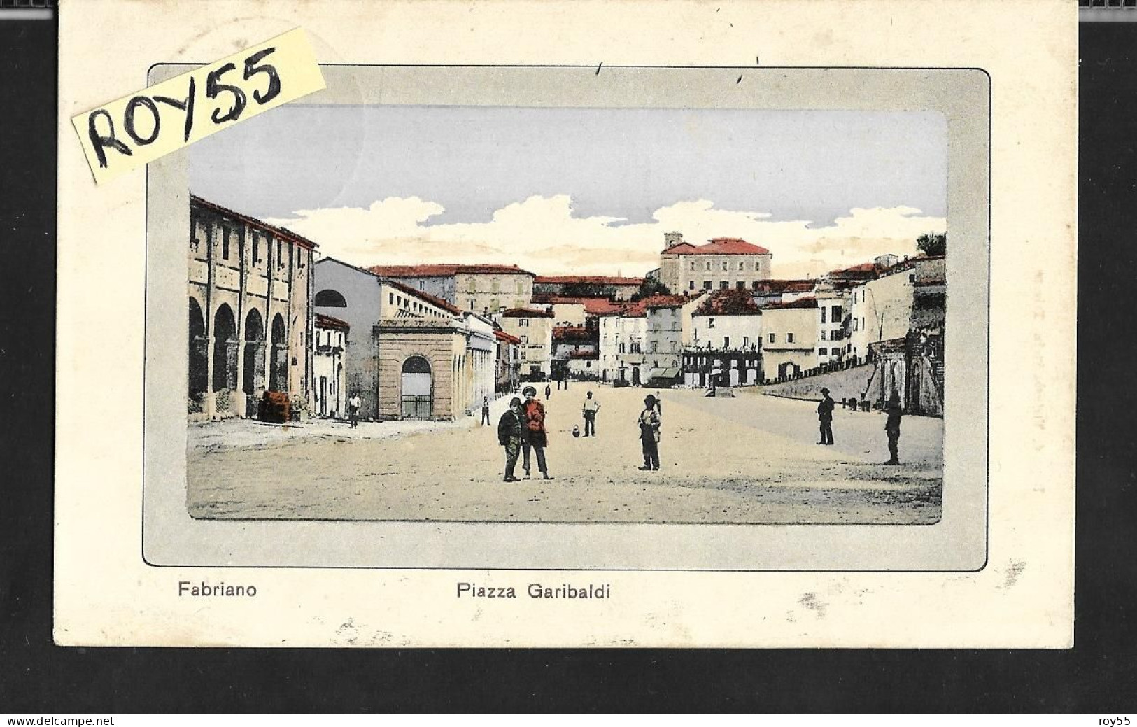 Marche-ancona-fabriano Piazza Garibaldi Veduta Primissimi 900 (f.piccolo/v.retro) - Autres & Non Classés