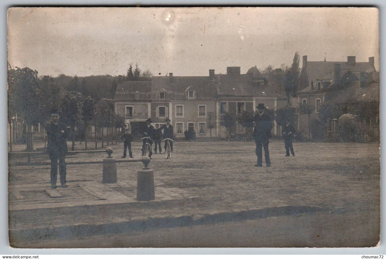 1981, Sarthe, Malicorne, Carte Photo, Place De La République - Malicorne Sur Sarthe