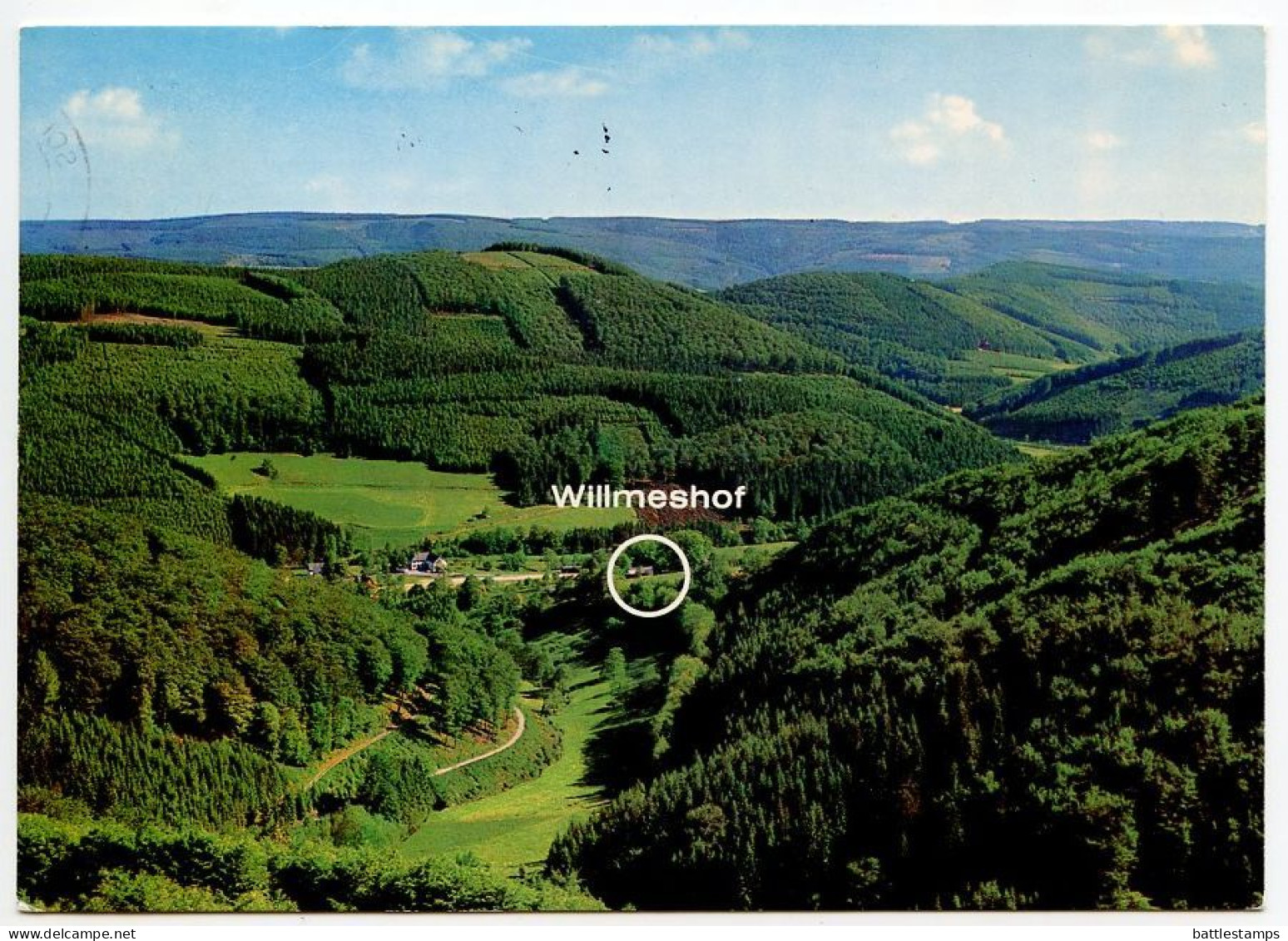 Germany 1991 Postcard Schmallenberg - Willmeshof; Slogan Cancel; 80pf. Clara Schumann Stamp - Schmallenberg