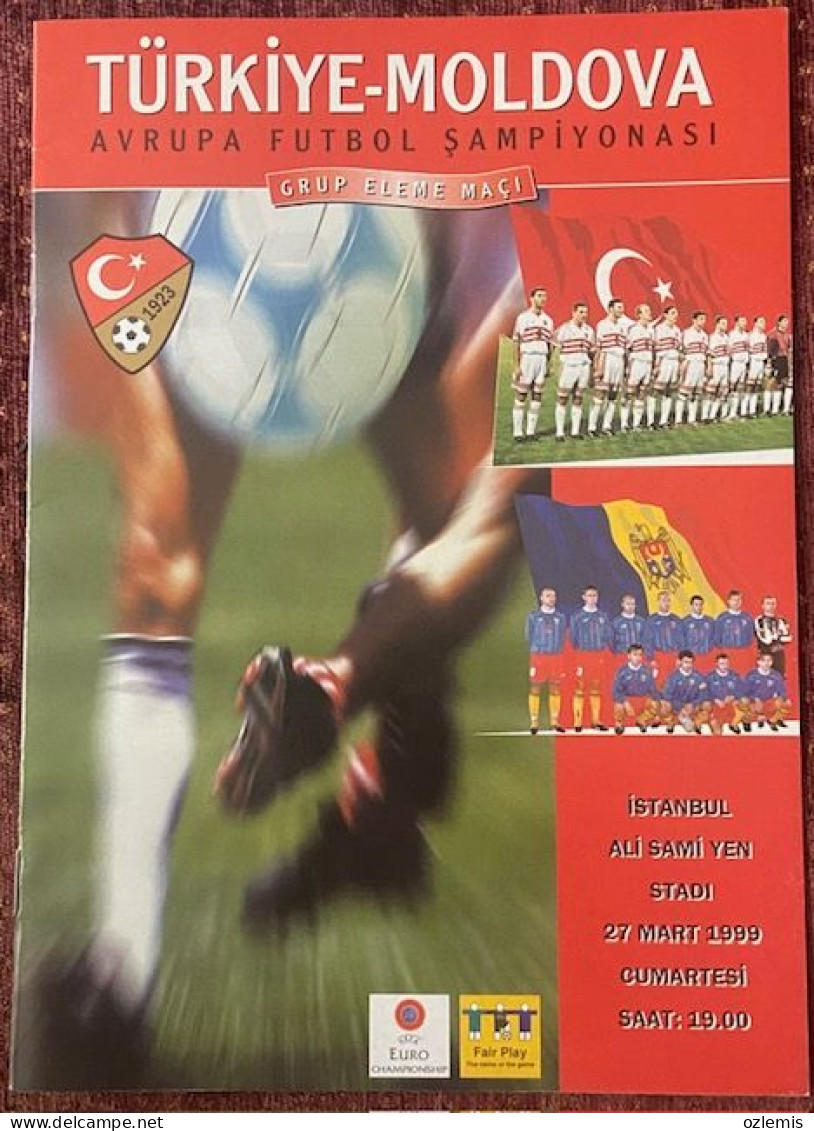 TURKEY - MOLDOVA ,EUROPA CUP  ,MATCH , SCHEDULE ,1999 - Match Tickets