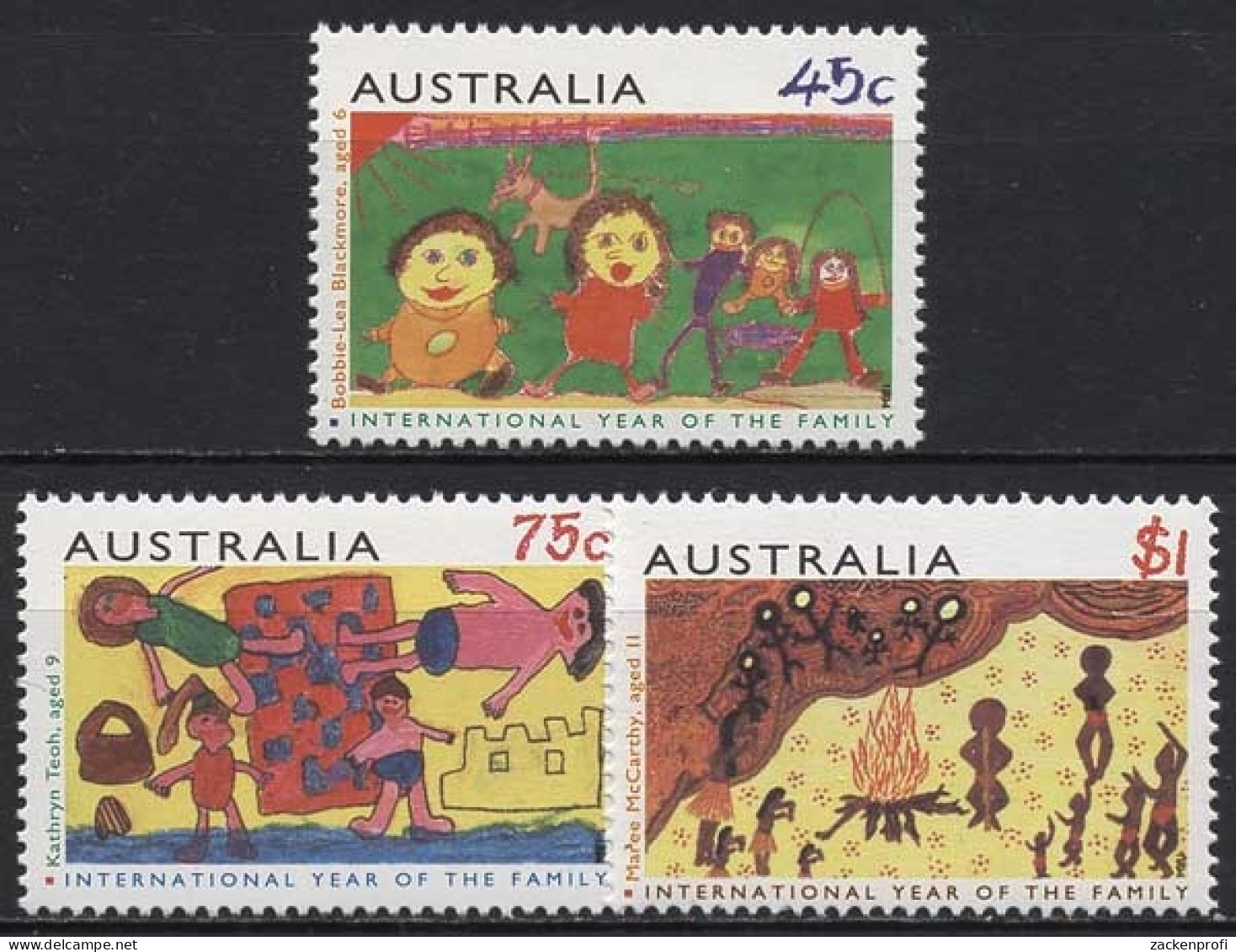 Australien 1994 Internation.Jahr Der Familie Kinderzeichnungen 1399/01postfrisch - Ungebraucht
