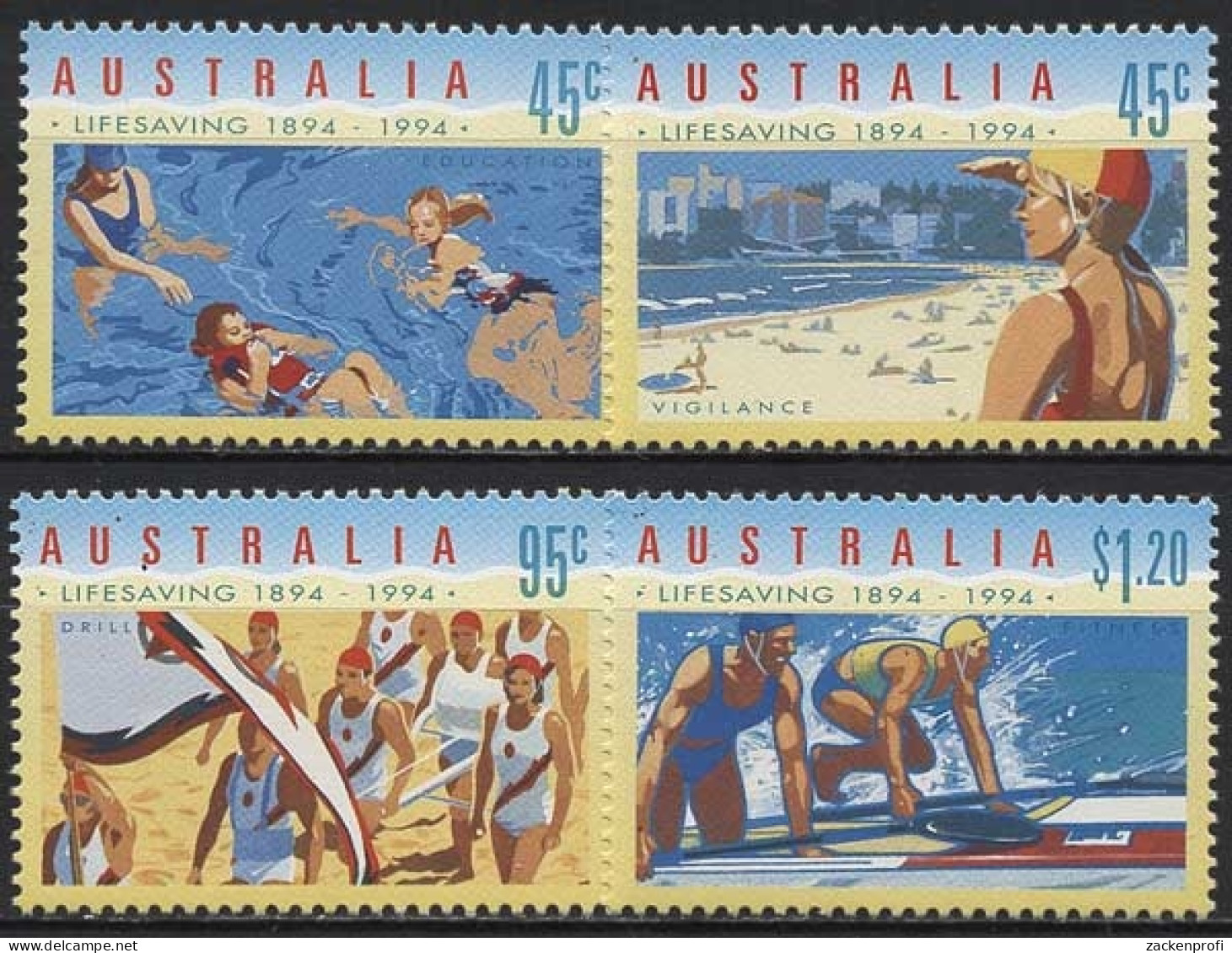 Australien 1994 Australische Lebensrettungsgesellschaft 1385/88 Postfrisch - Mint Stamps