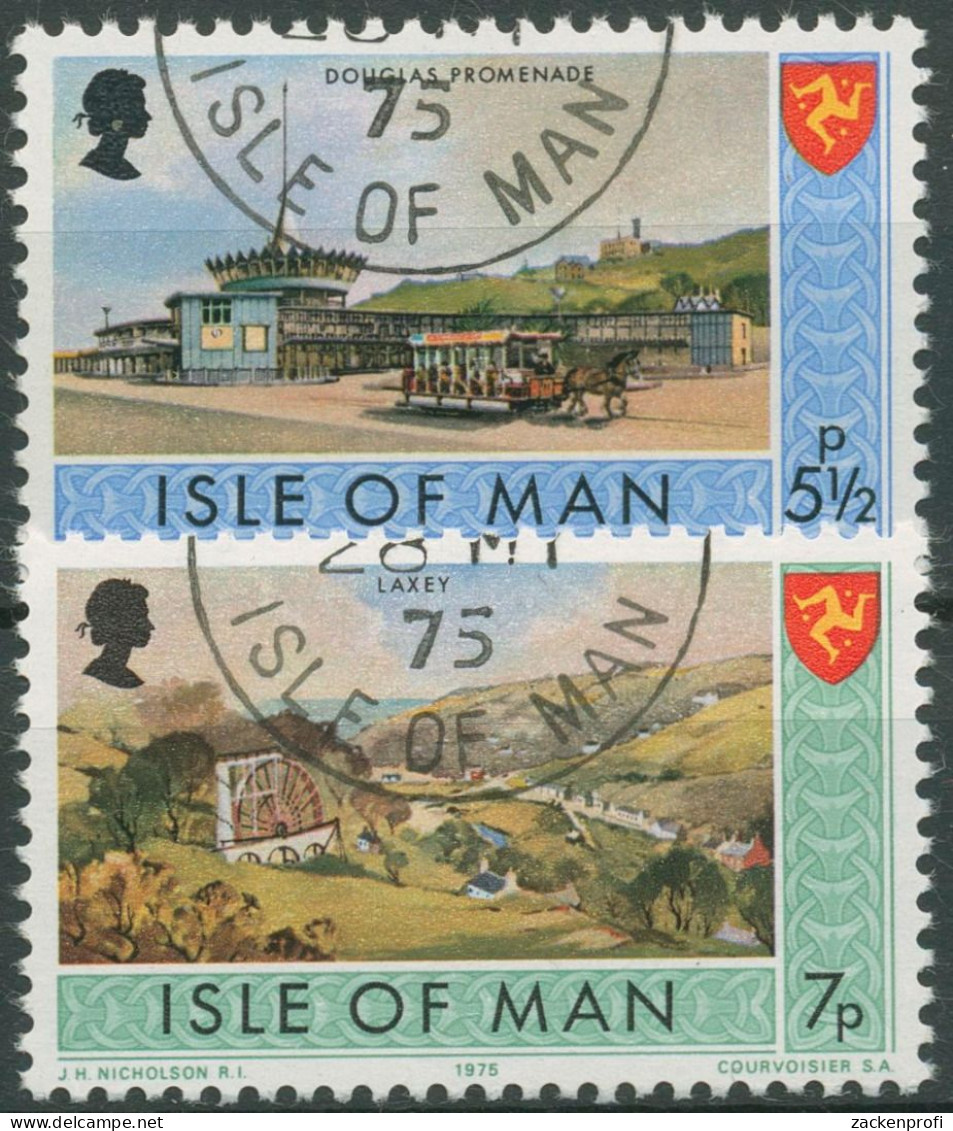 Isle Of Man 1975 Sehenswürdigkeiten Laxey-Tal 58/59 Gestempelt - Man (Insel)