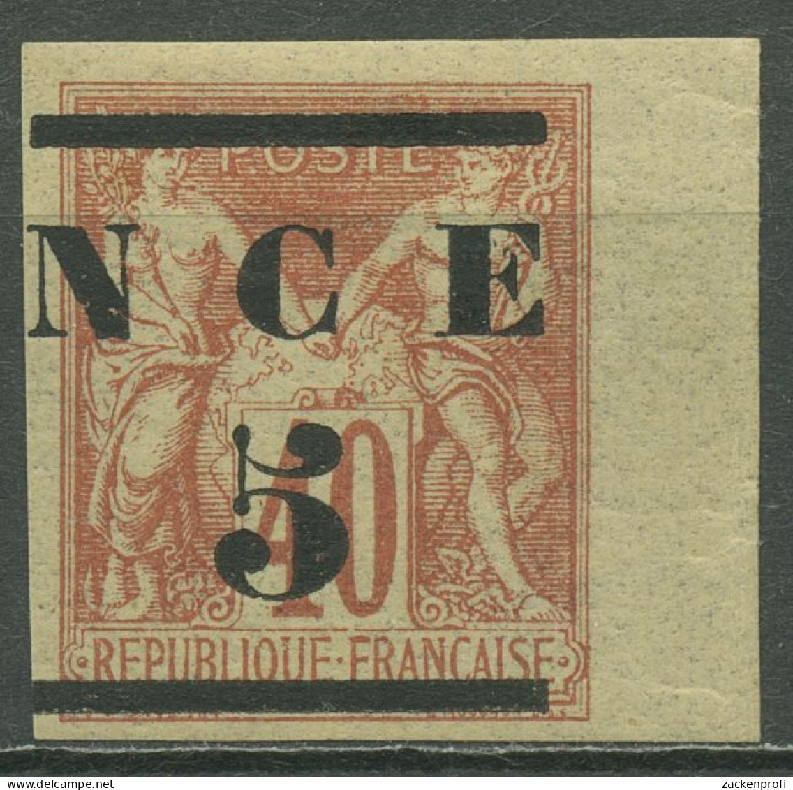 Neukaledonien 1883 Französische Kolonien Mit Aufdruck 6 Mit Falz - Neufs