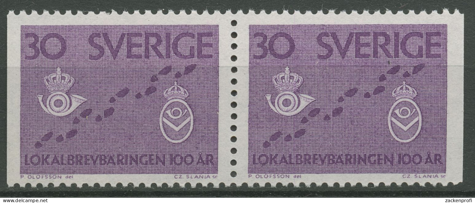Schweden 1962 Postzustellung Briefträger-Brustschilder 485 Dl/Dr Paar Postfrisch - Nuevos