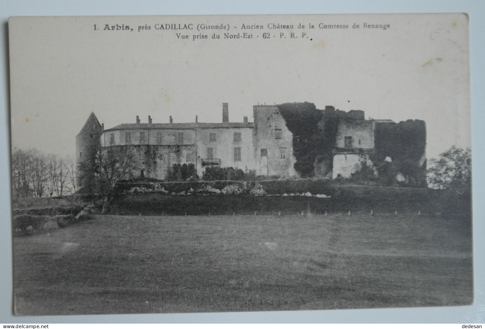 Cpa Arbis Près Cadillac Ancien Château De La Comtesse De Benauge - NOV70 - Cadillac