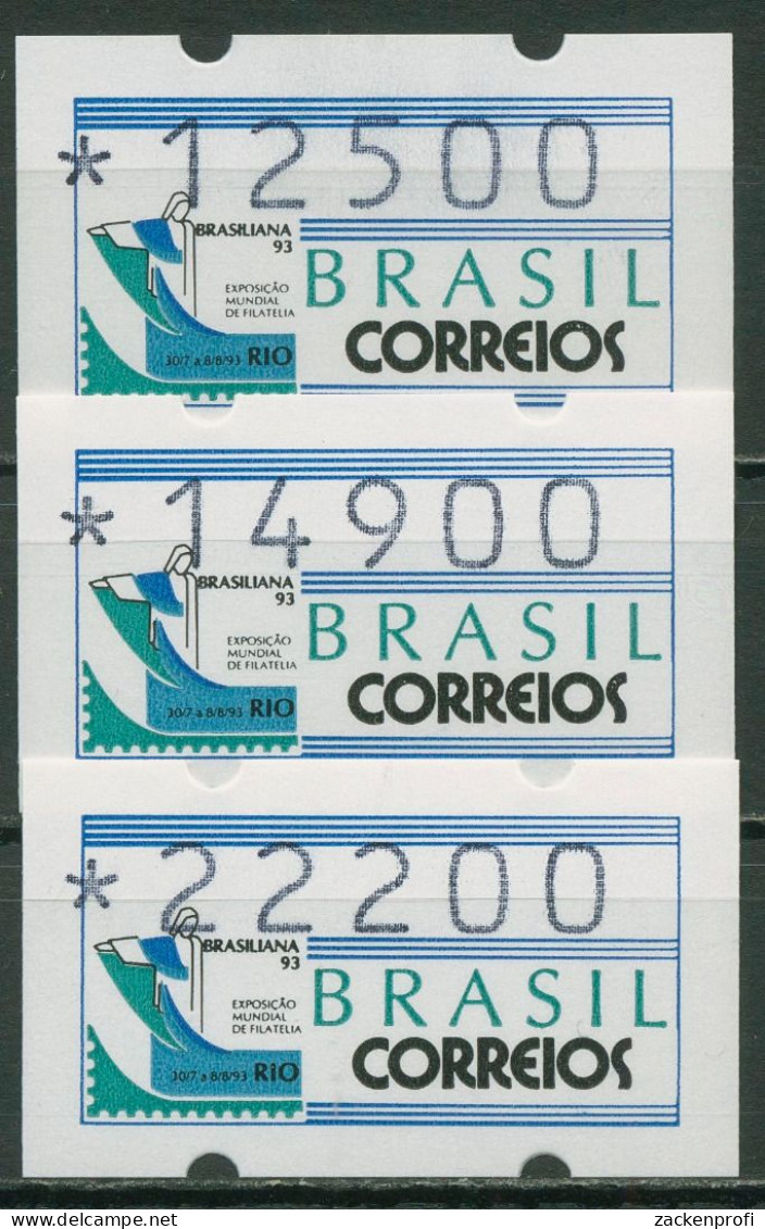 Brasilien 1993 Automatenmarken Satz 12500/14900/22200 ATM 5 S2 Postfrisch - Viñetas De Franqueo (Frama)