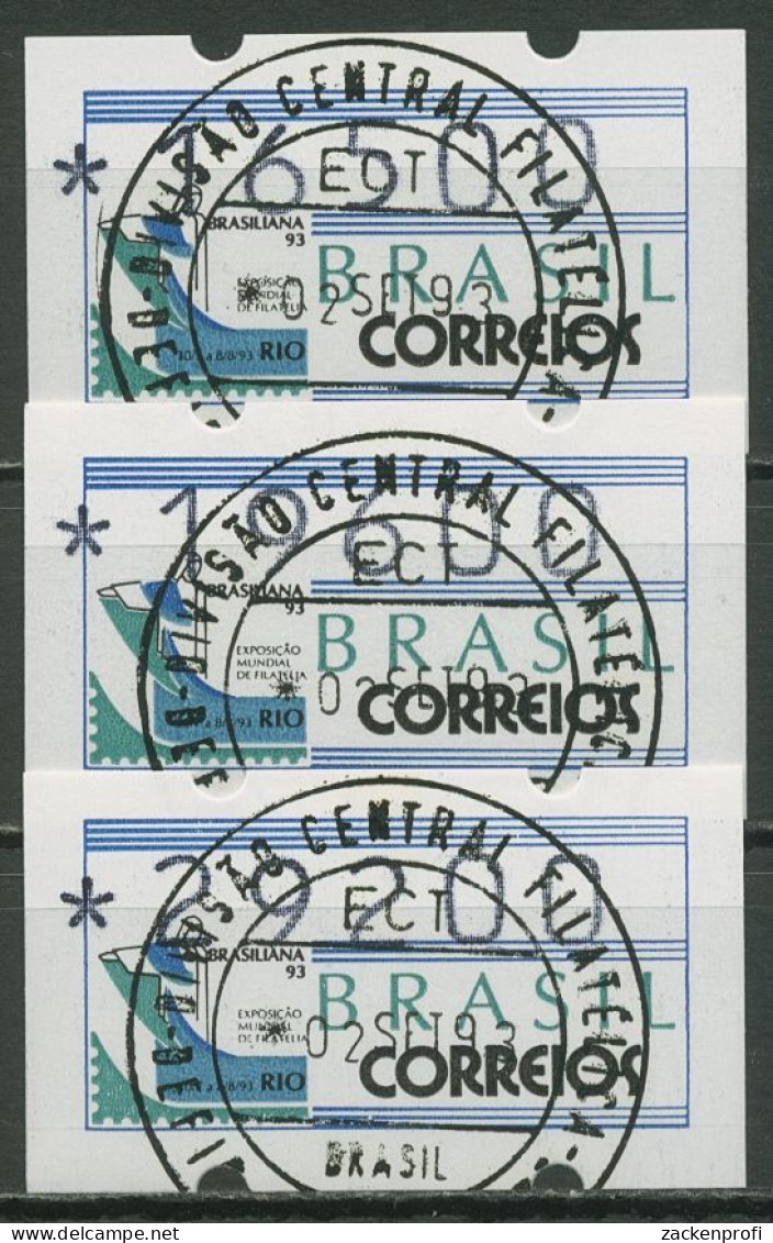 Brasilien 1993 Automatenmarken Satz 16500/19600/29200 ATM 5 S3 Gestempelt - Frankeervignetten (Frama)