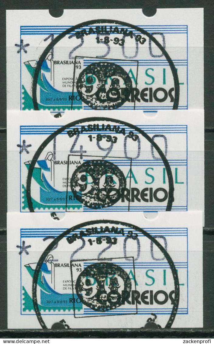 Brasilien 1993 Automatenmarken Satz 12500/14900/22200 ATM 5 S2 Gestempelt - Automatenmarken (Frama)