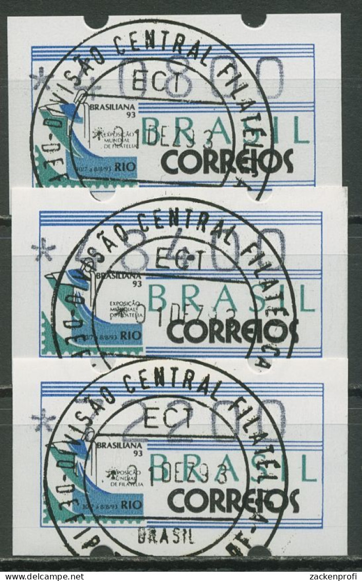 Brasilien 1993 Automatenmarken Satz 40800/48400/72200 ATM 5 S6 Gestempelt - Viñetas De Franqueo (Frama)