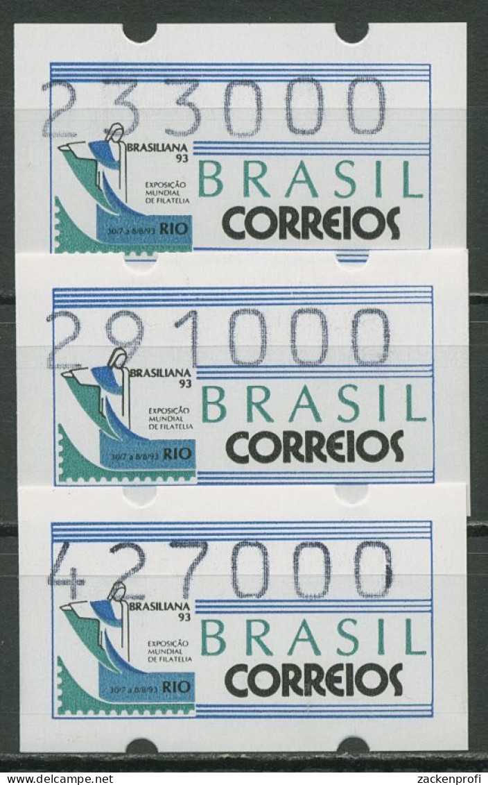 Brasilien 1993 Automatenmarken Satz 233000/291000/427000 ATM 5 S11 Postfrisch - Affrancature Meccaniche/Frama