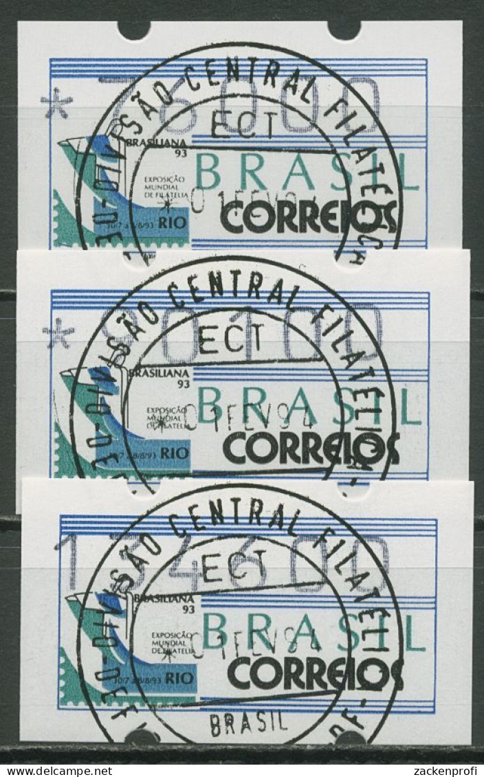 Brasilien 1993 Automatenmarken Satz 76000/90100/134600 ATM 5 S8 Gestempelt - Automatenmarken (Frama)