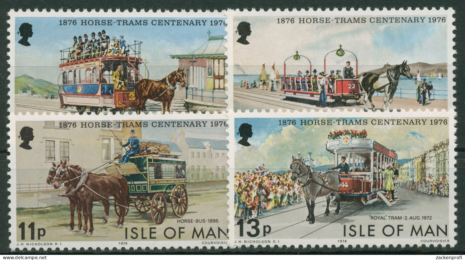 Isle Of Man 1976 Pferdebahn In Douglas 78/81 Postfrisch - Man (Insel)