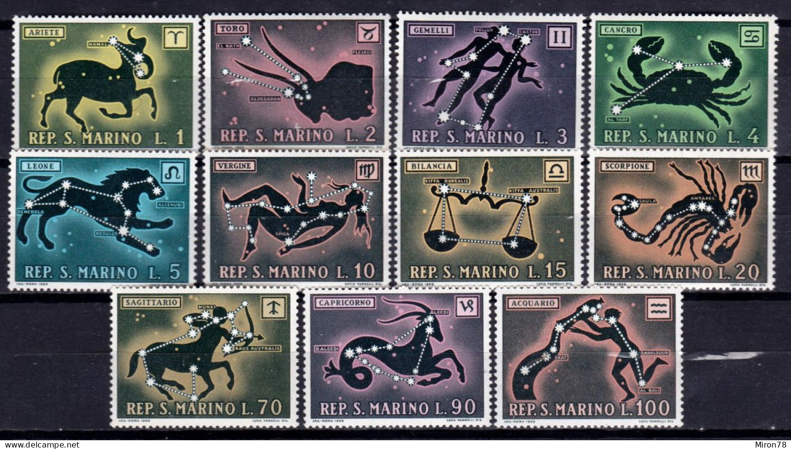 Stamps SAN MARINO MNH Lot8 - Unused Stamps