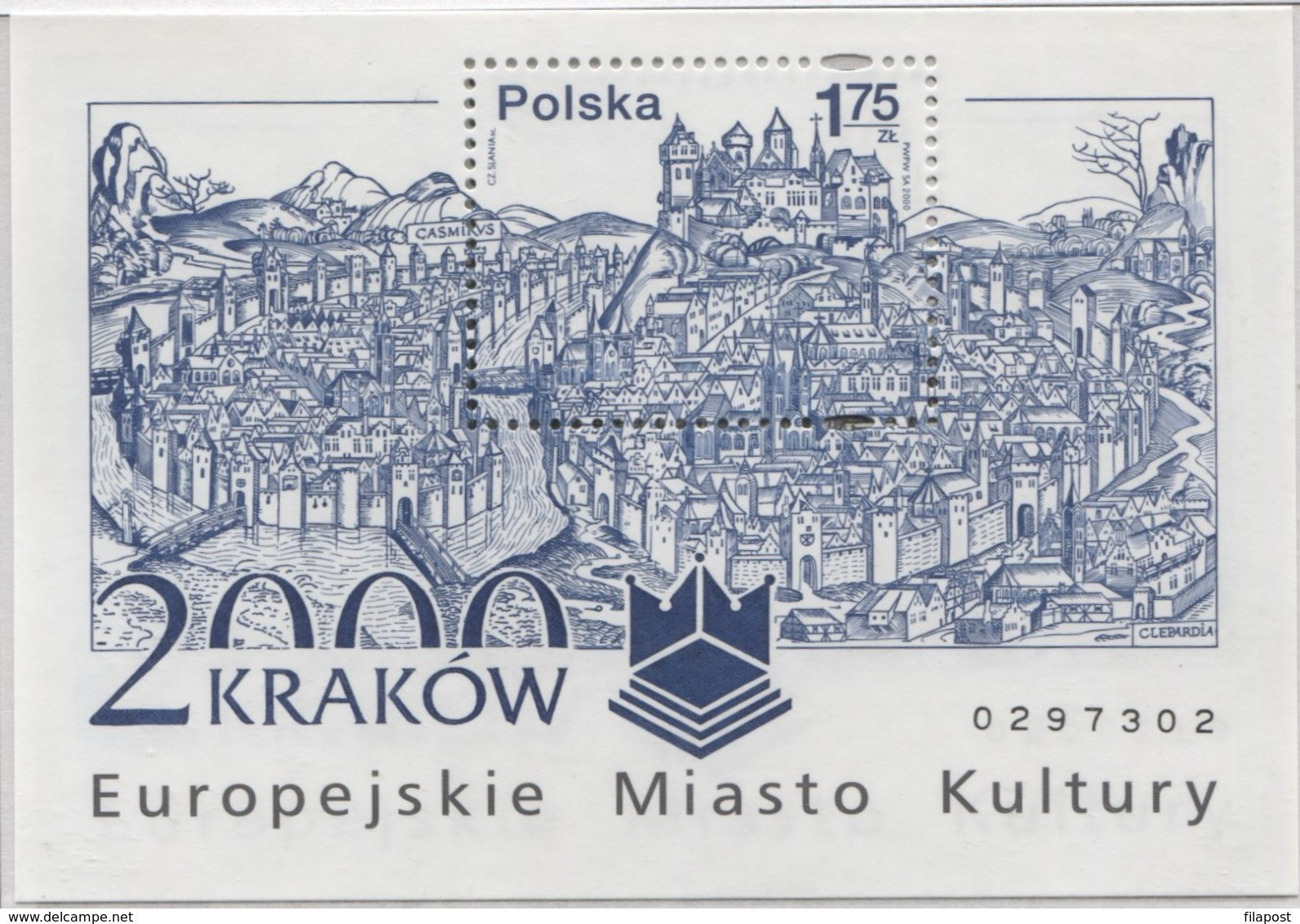 POLAND 2000 Mi Bl. 140A Krakow Cracow - The European Capital Of Culture Of 2000 Year Mini Sheet Perforated MNH** - Nuevos