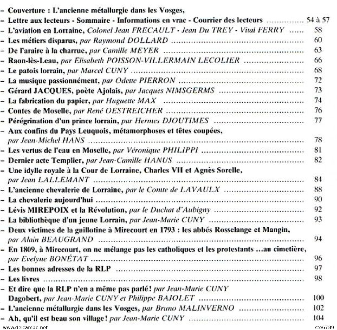 LA REVUE LORRAINE POPULAIRE N° 86 1989  Raon Les Leau , Fabrication Papier , Metiers Disparus , Aviation , Mettalurgie - Lorraine - Vosges