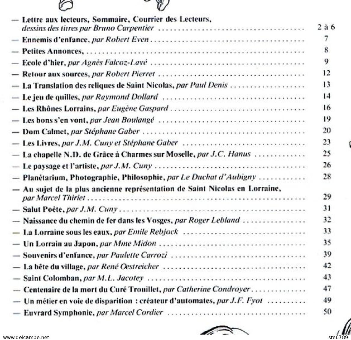 LA REVUE LORRAINE POPULAIRE N° 79 1987  Dom Calmet , Jeu Quilles , Saint Colomban , Chemin  Fer Vosges , St Nicolas - Lorraine - Vosges