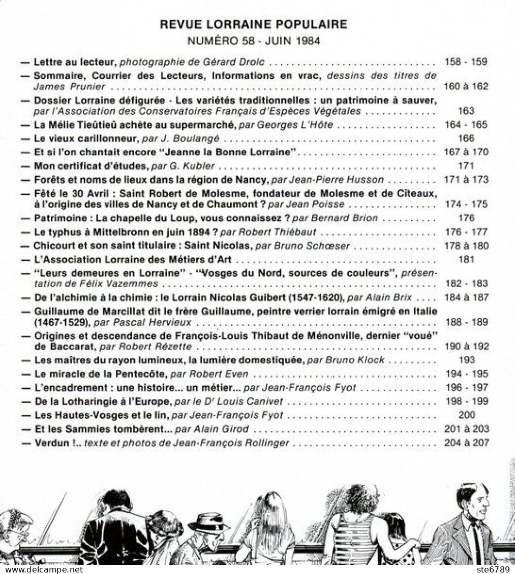 LA REVUE LORRAINE POPULAIRE N° 58 1984 Hautes Vosges Le Lin , Chicourt Saint Nicolas , Nicolas Guibert , Verdun , - Lorraine - Vosges