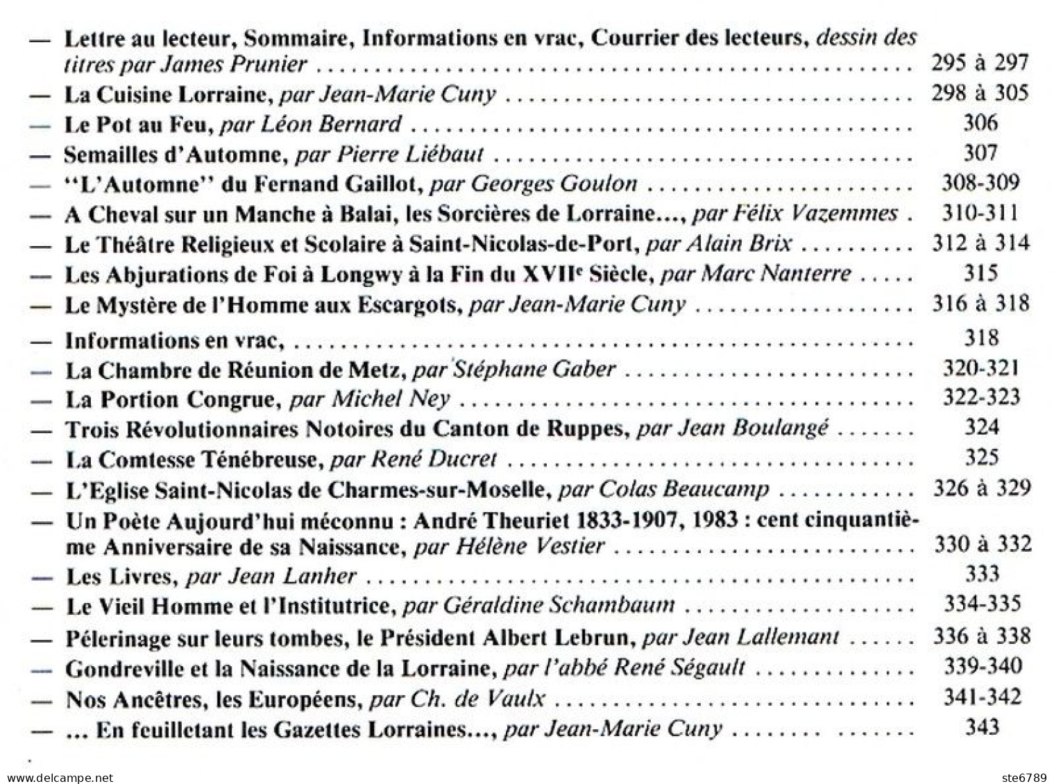 LA REVUE LORRAINE POPULAIRE N° 66 1985 Sorcières , Ruppes , Gondreville , Longwy , Cuisine , St Nicolas Port - Lorraine - Vosges