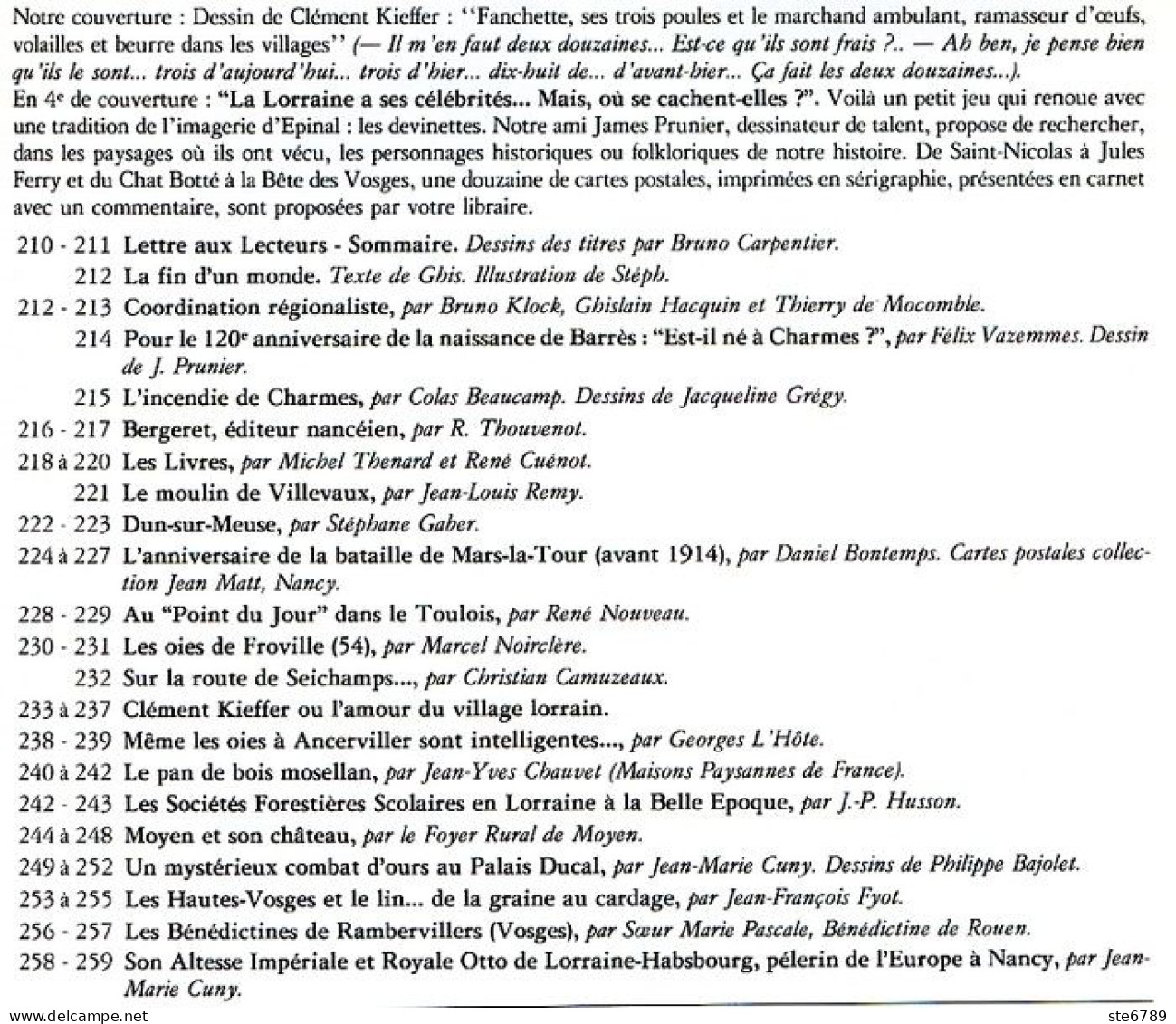 LA REVUE LORRAINE POPULAIRE N° 47 1982 Htes Vosges Lin , Rambervillers , Charmes , Dun Sur Meuse , Froville , Mars La T - Lorraine - Vosges