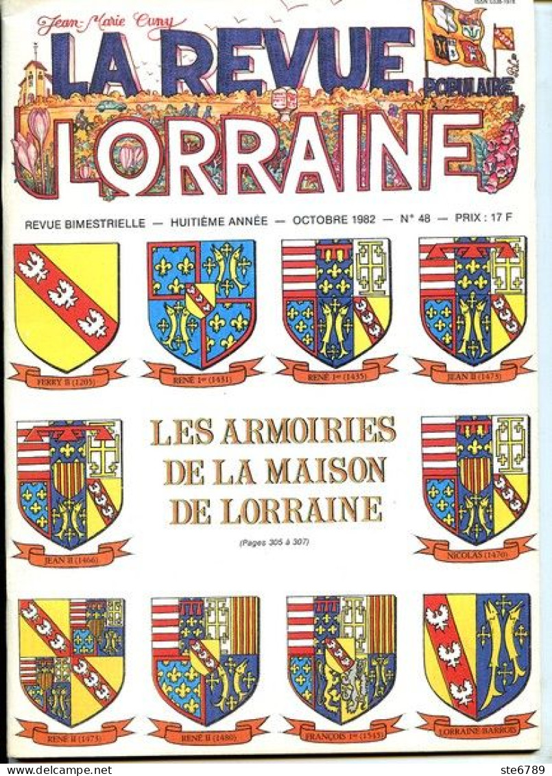 LA REVUE LORRAINE POPULAIRE N° 48 1982 Armoiries Maison De Lorraine  , Couarail , Blasons Villages Lorrains , Vannerie - Lorraine - Vosges