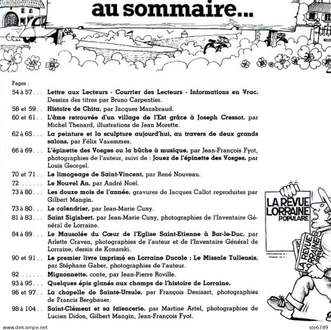 LA REVUE LORRAINE POPULAIRE N° 38 1981 Saint Clément Faïencerie , épinette Des Vosges , Calendrier Lorrain , Missale Tul - Lorraine - Vosges