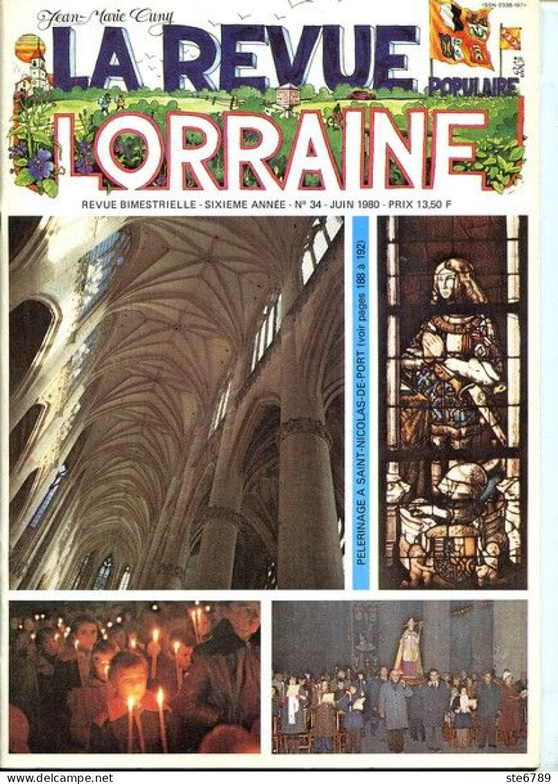 LA REVUE LORRAINE POPULAIRE N° 34 1980 Saint Nicolas De Port , Tissage Broderie , énigme Céphalopodes , Les Goncourt , - Lorraine - Vosges