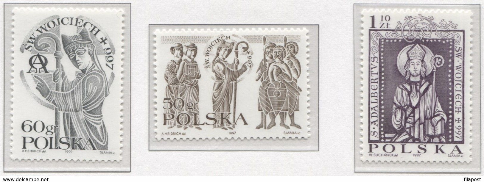 Poland 1997, Mi 3640, Adalbert Of Prague, Vojtech, Bohemian missionary and Christian saint **MNH - Ungebraucht