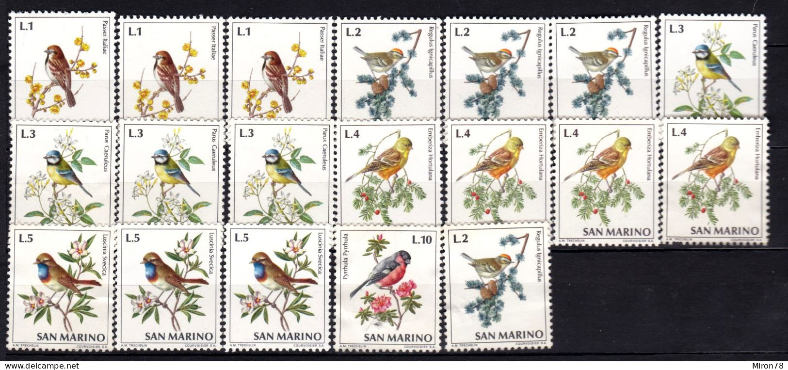 Stamps SAN MARINO MNH Lot37 - Unused Stamps