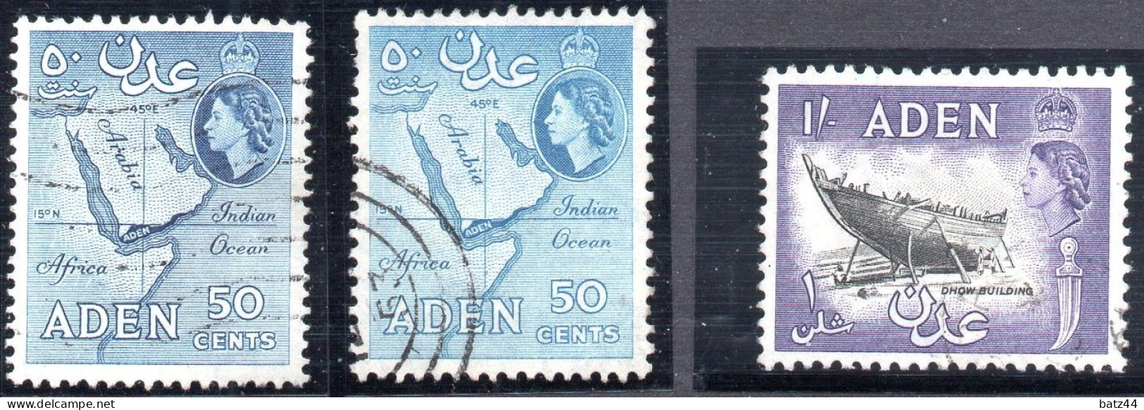 ADEN Timbre Oblitéré (*) Très Légère Very Light  N° YT 54 Et 57 - Aden (1854-1963)