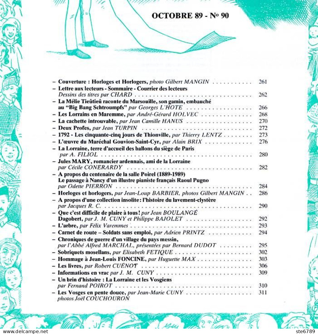 LA REVUE LORRAINE POPULAIRE N° 90 1989 Horloges Horlogers , Thionville 1792 , Ballons Siege De Paris , Evenements Aout 3 - Lorraine - Vosges