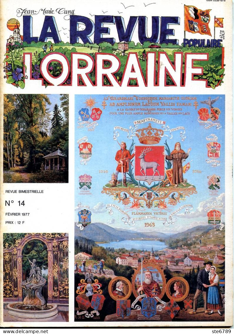 LA REVUE LORRAINE POPULAIRE N° 14 1977  Nancy Et Ses Duchesses , Craincourt , Brasseries En Lorraine - Lorraine - Vosges