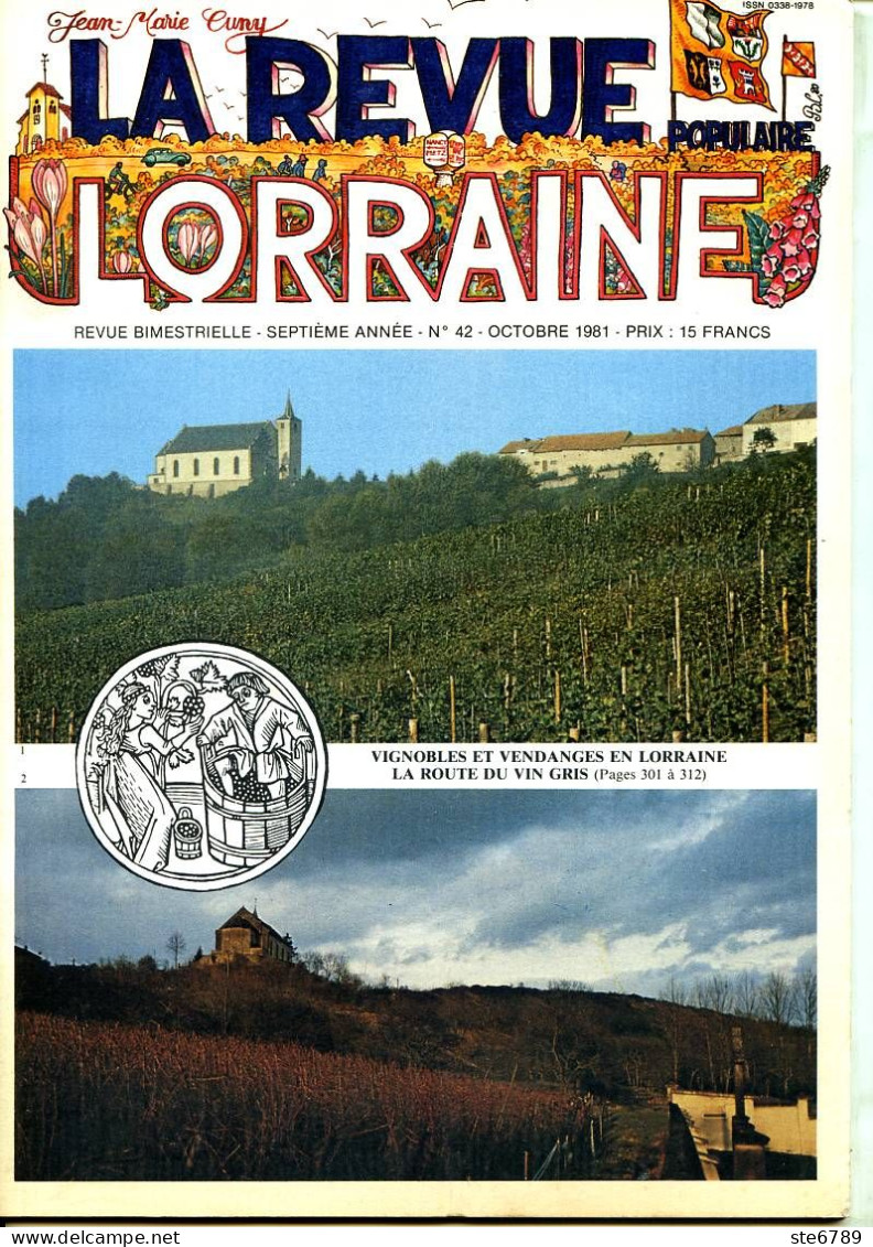 LA REVUE LORRAINE POPULAIRE N° 42 1981 Contrexeville , Métier A Tisser Vosges , Charmes , Zetting , Sierck Les Bains ,  - Lorraine - Vosges