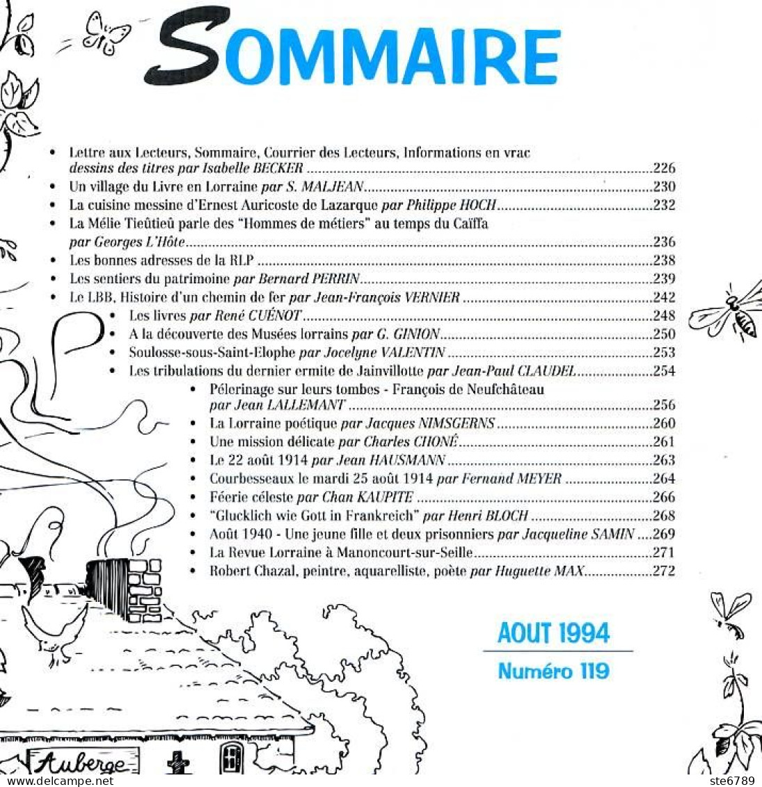 LA REVUE LORRAINE POPULAIRE N° 119 1994 Fontenoy La Joute , Train LBB , Soulosse , Jainvillotte , Francois D Neufchateau - Lorraine - Vosges