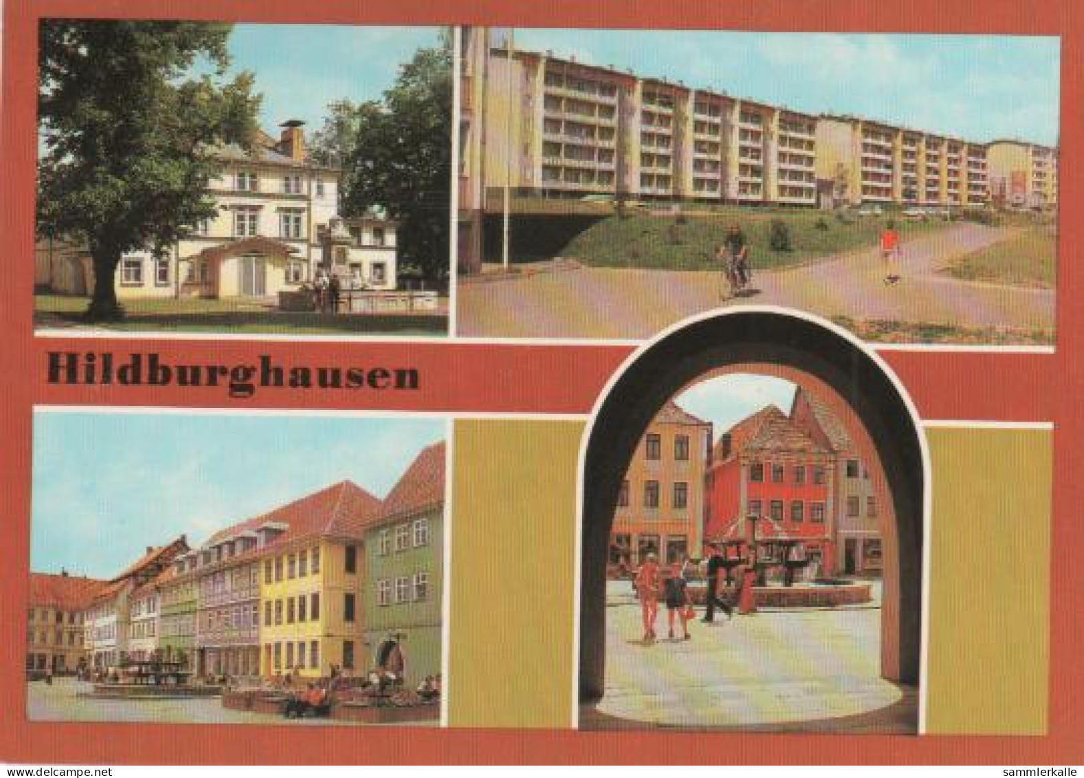 3179 - Hildburghausen - Theater, Neubaugebiet, Markt, Marktbrunnen - 1986 - Hildburghausen