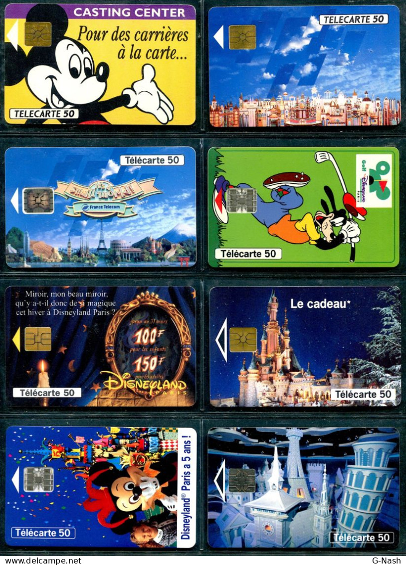 Disney - Lot De 8 Cartes Publiques Eurodisney - Disney